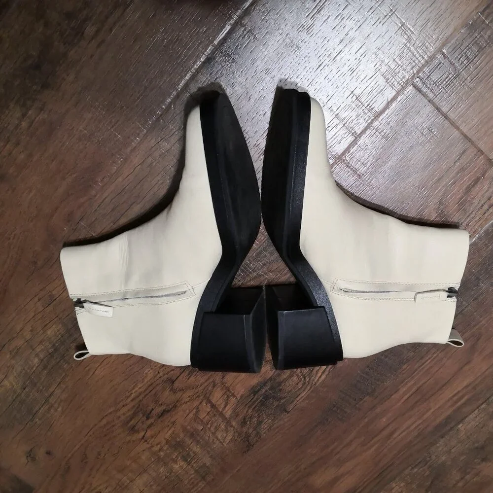 Franco Sarto  Dalden Ankle Boots Cream Color Size‎ 8